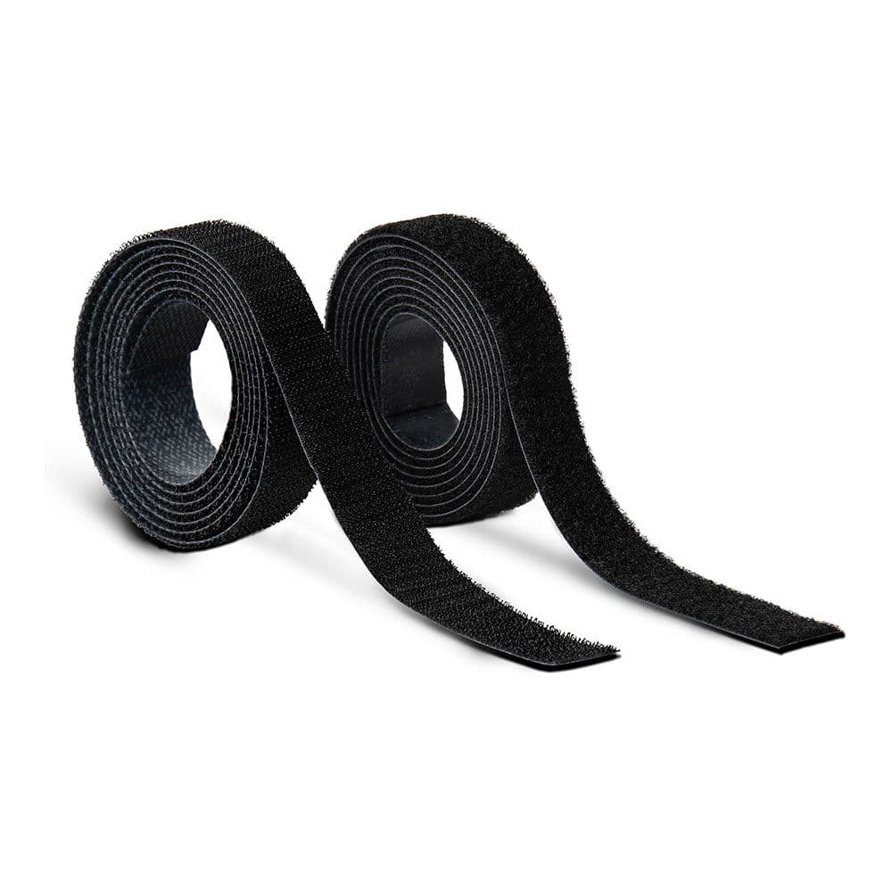 ROLLO ADHESIVO TÉRMICO DE CIERRE DE GANCHO Y BUCLE NEGRO 20 mm x 1,5 m