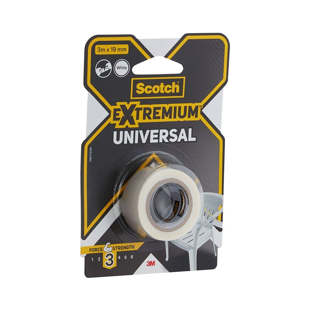 CINTA AMERICANA EXTREMIUM 3 UNIVERSAL, BLANCA 19 mm x 3 m