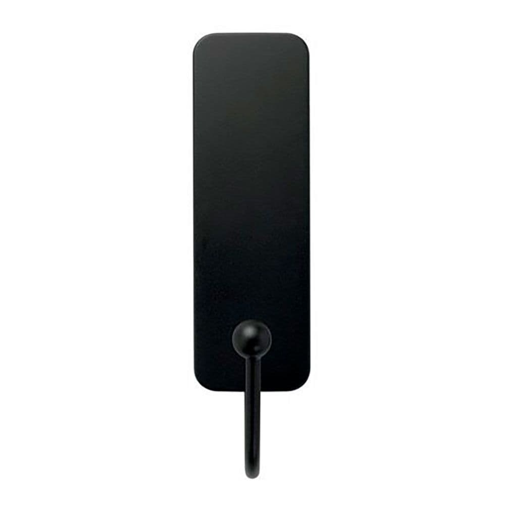 COMMAND GANCHO MEDIANO, NEGRO MATE, 25 x 35 x 95 mm, 1 ud + 2 TIRAS, MÁX 1,3 kg