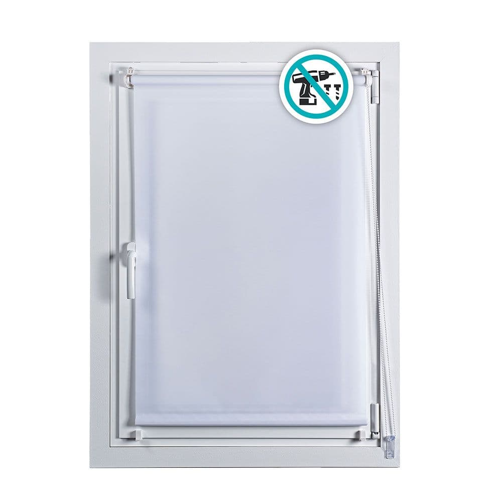 ESTOR ENROLLABLE CLIP & FIX BLANCO NIEVE 120 x 180 cm