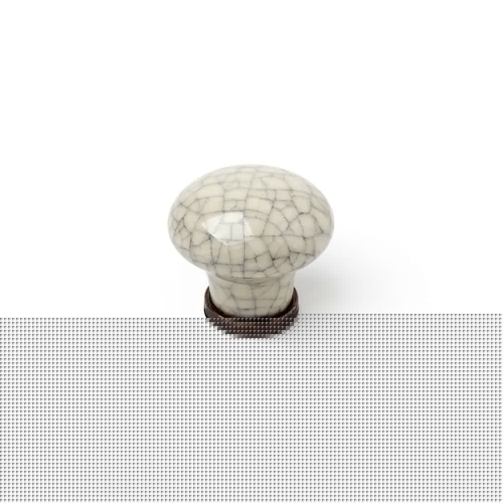 BLISTER CON 2 POMOS REDONDOS PARA MUEBLE FABRICADO EN PORCELANA ACABADO CRAQUELÉ MOD. 818 Ø30mm REI