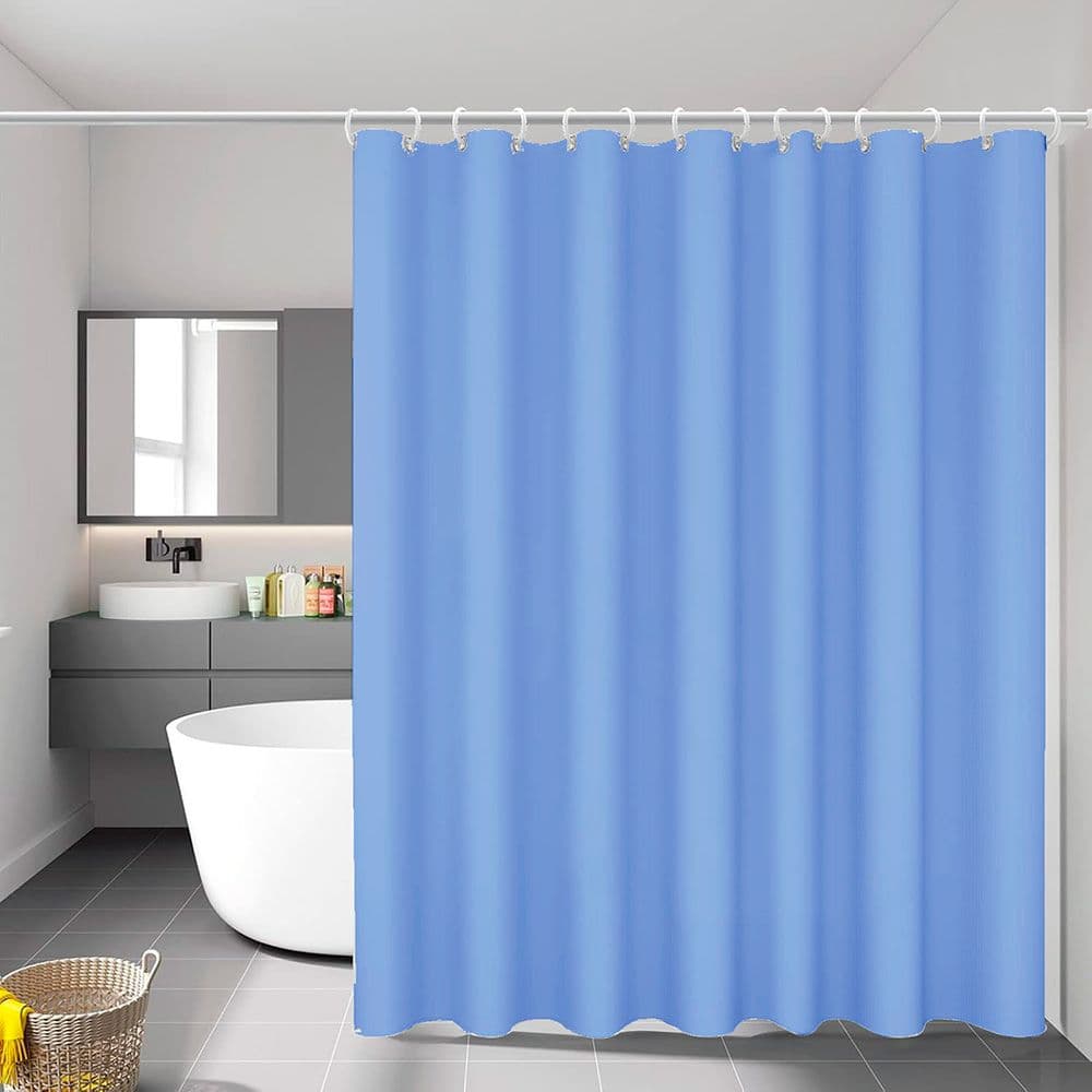 CORTINA DE BAÑO BASIC AZUL 140 x 180 cm