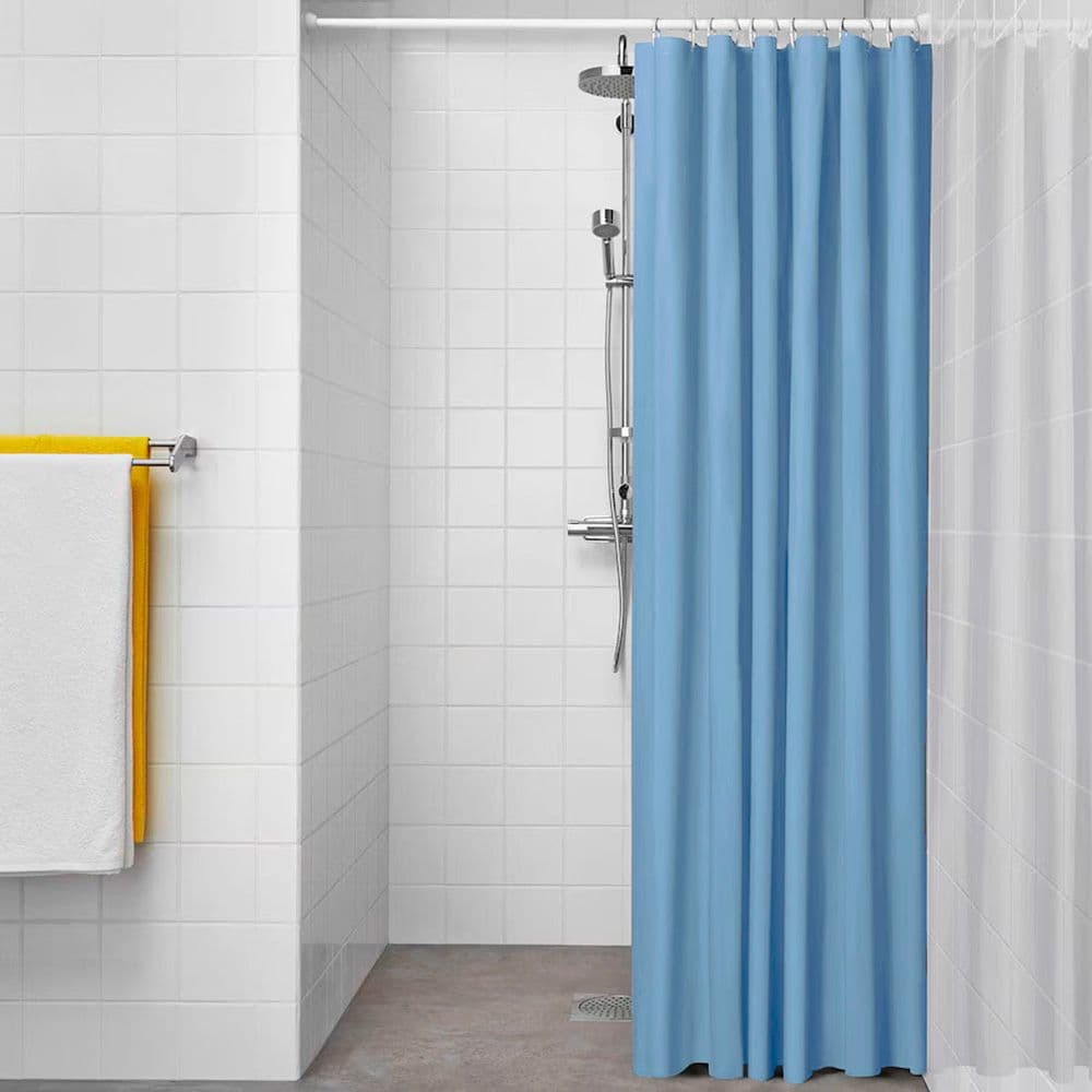 CORTINA DE BAÑO BASIC AZUL 180 x 180 cm