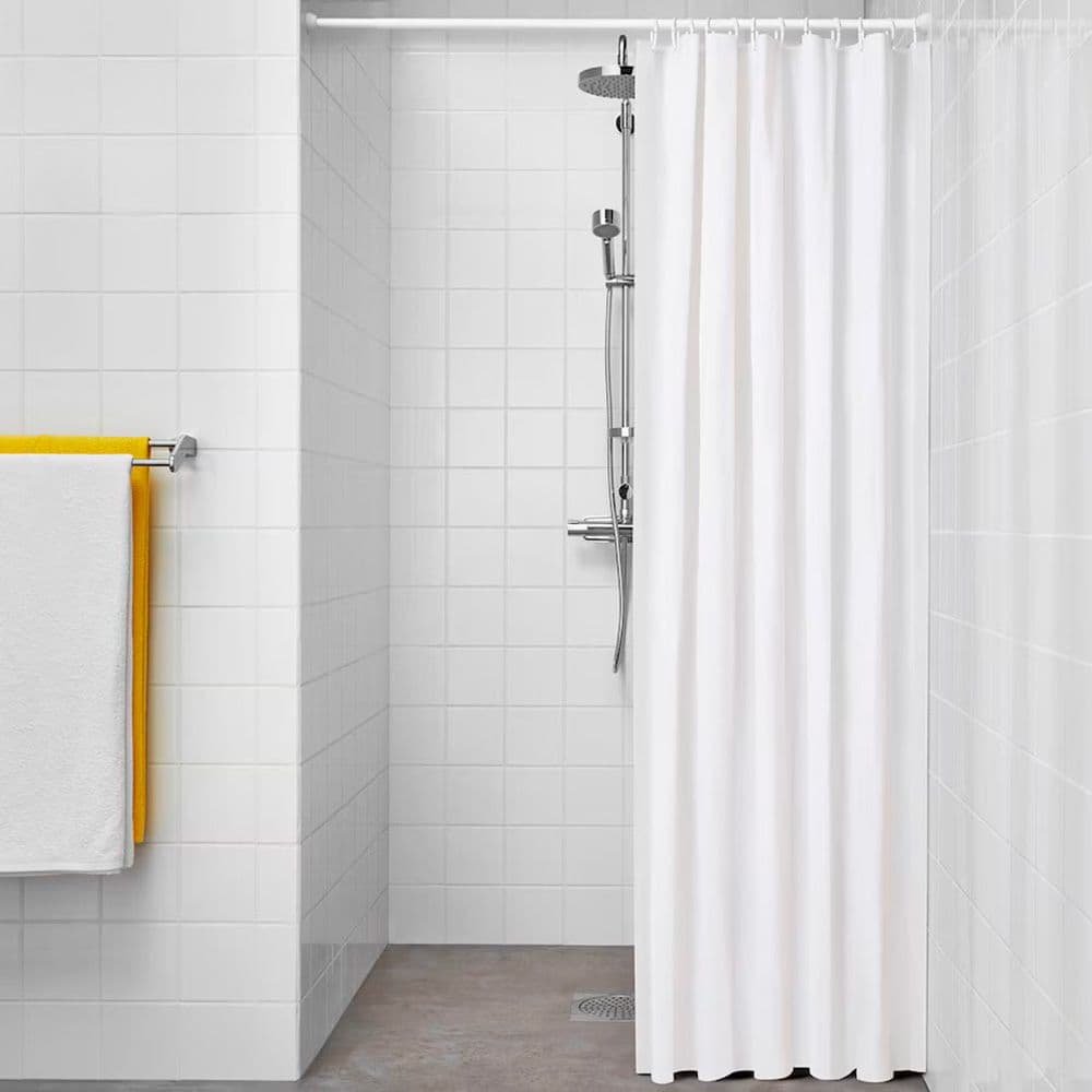 CORTINA DE BAÑO BASIC BLANCA 180 x 180 cm