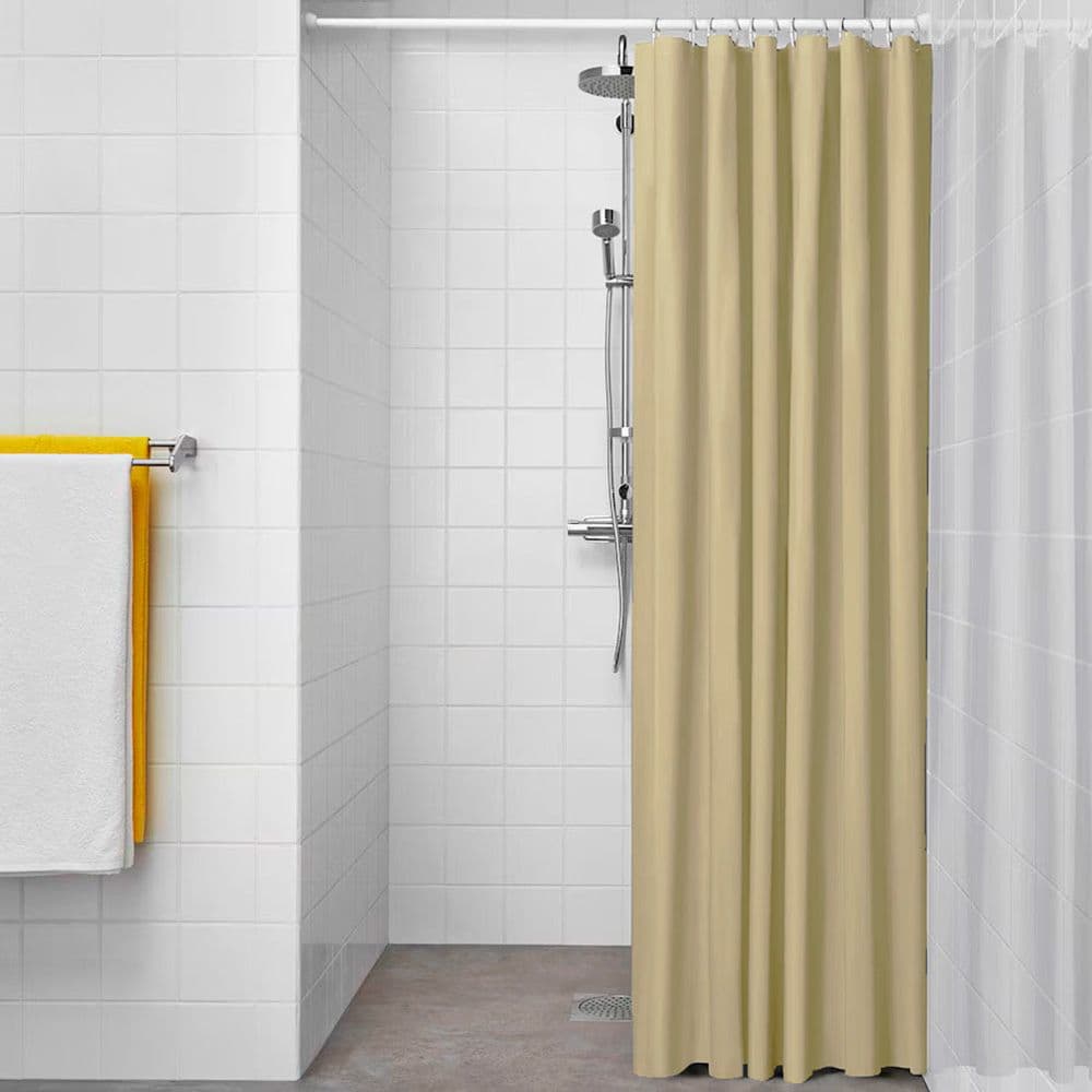 CORTINA DE BAÑO BASIC BEIGE 180 x 180 cm