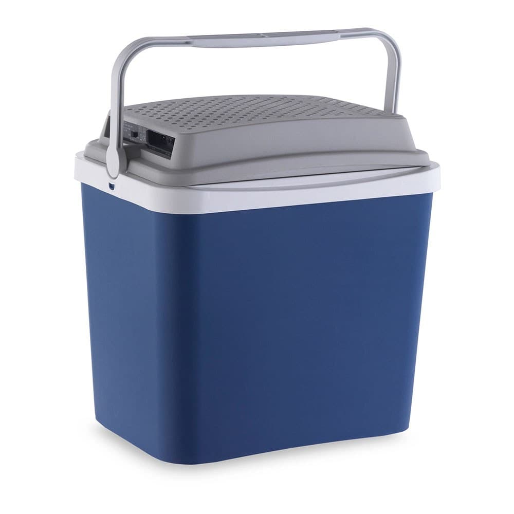 NEVERA DE CAMPING TERMOELÉCTRICA 12 V, 24 l, COLOR AZUL, 40 x 39,5 x 41 cm