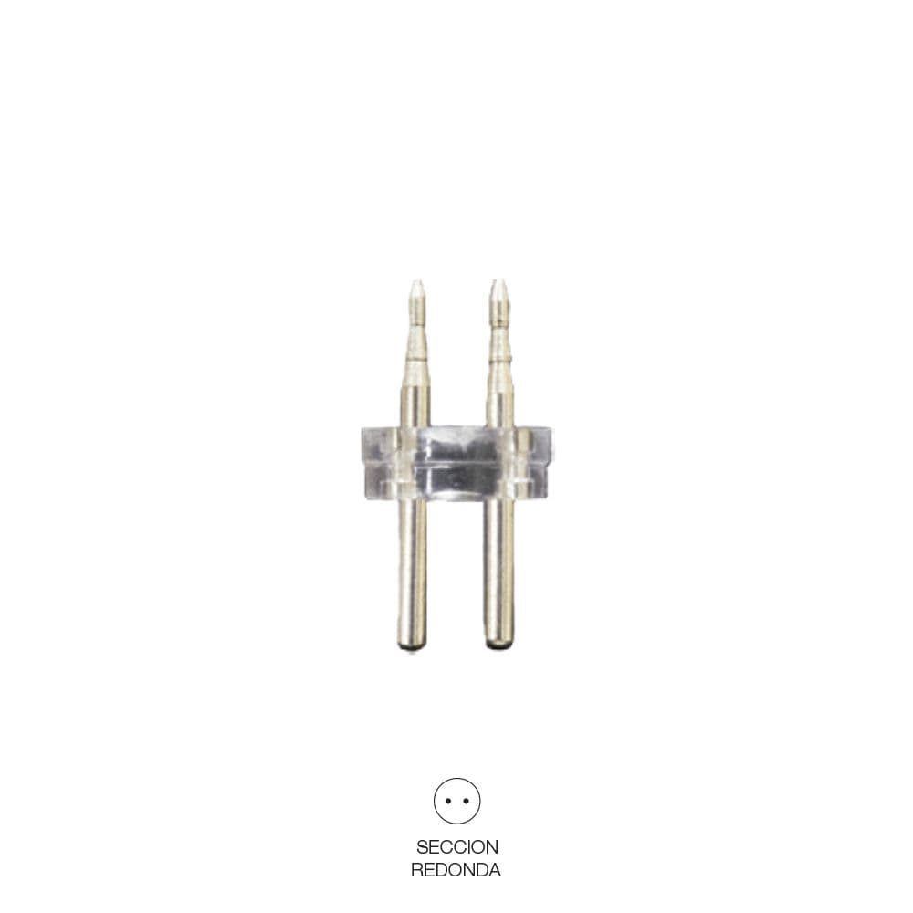 CONECTOR TUBO FLEXILUX/FLEXILED 2 VIAS 13 mm "RECTO-PUNTA