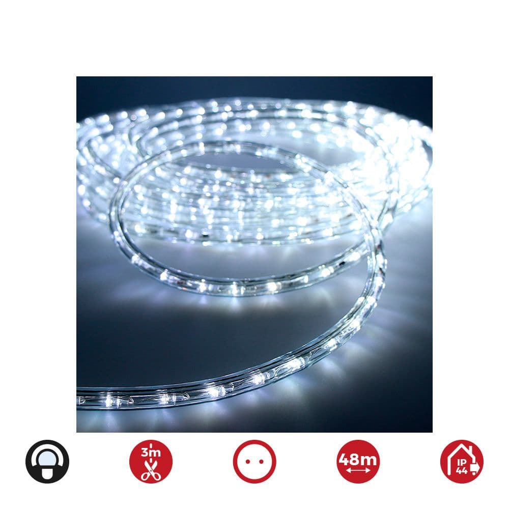 TUBO FLEXILED 2 VIAS MULTIFUNCION 48 m 36 LEDS/m IP44 BLANCO FRIO