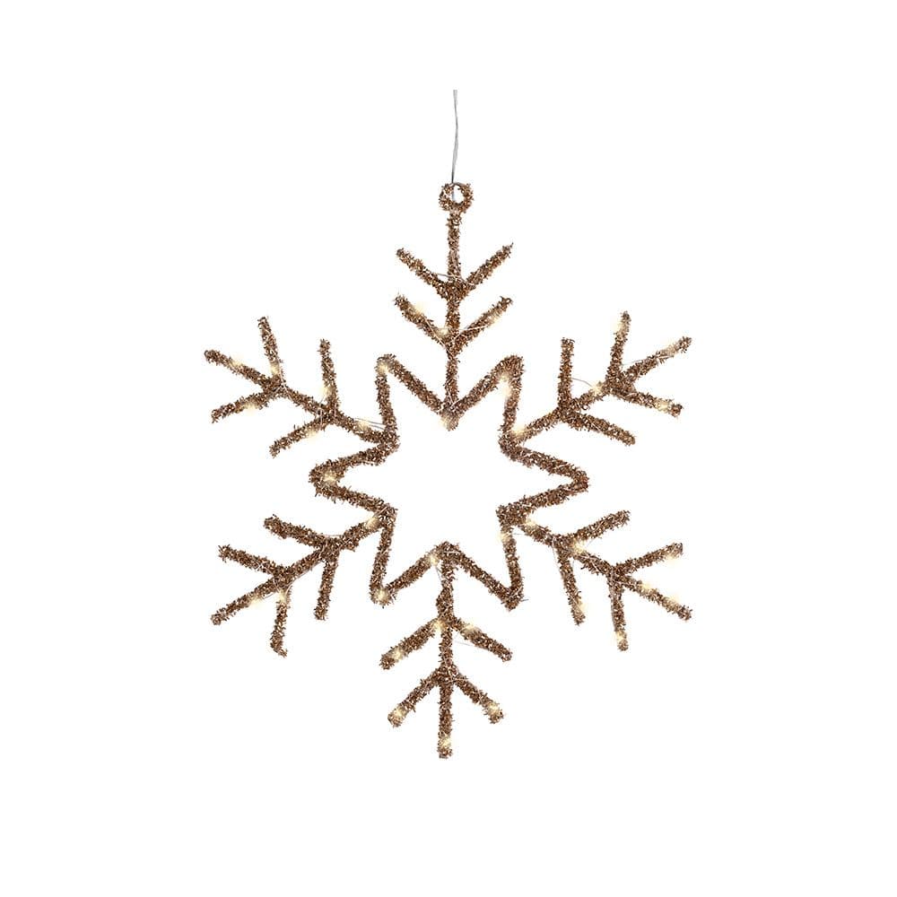 COPO DE NIEVE LUZ LED DECORATIVA INTERIOR 38 x 38 cm