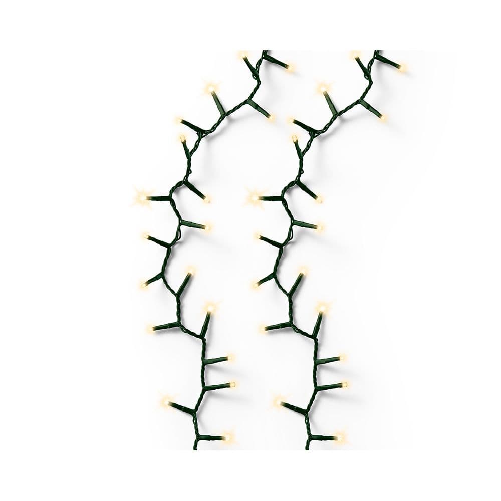 GUIRNALDA LED COMPACT 750 LEDS PARPADEANTE EXTERIOR BLANCO CALIDO CABLE VERDE 16 m