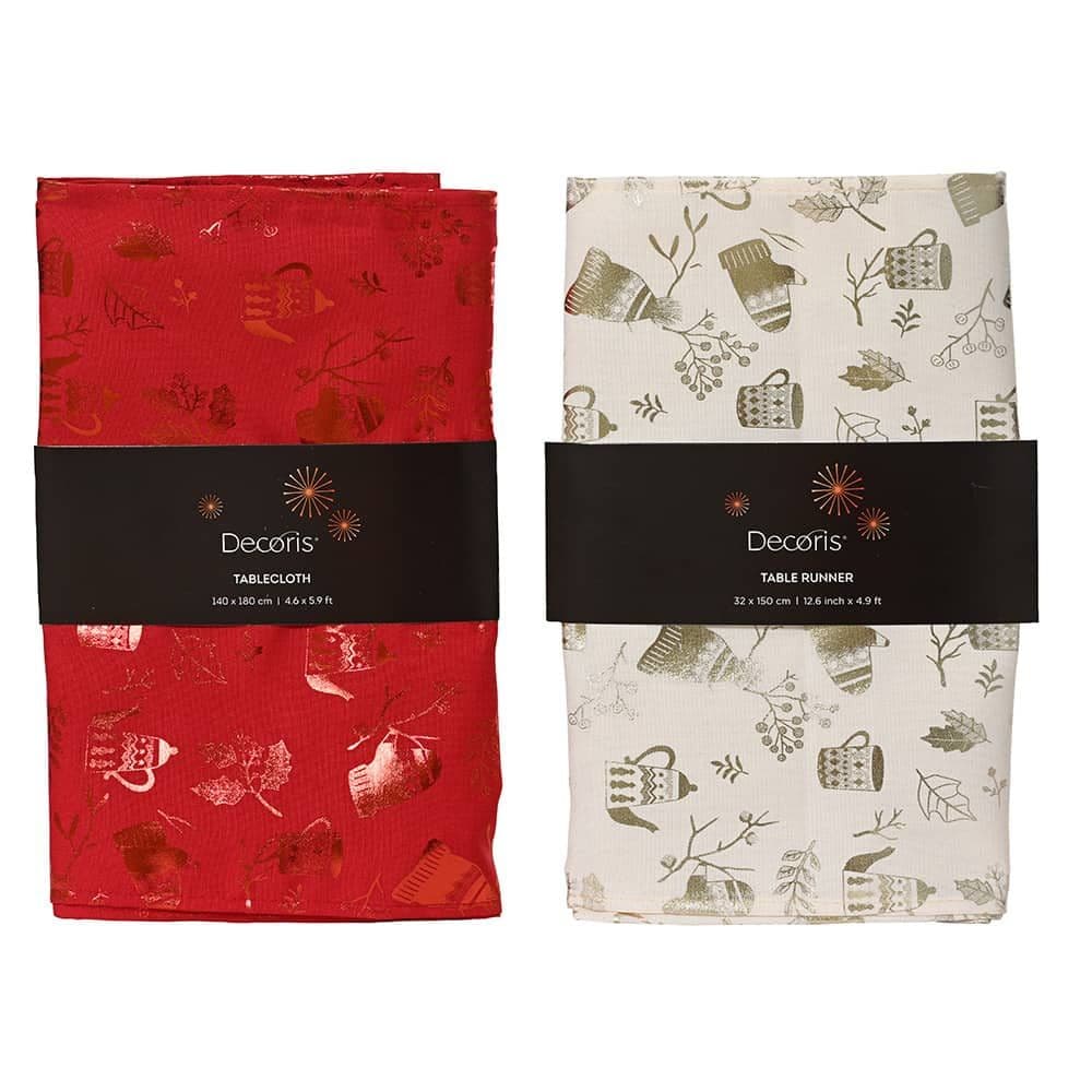 CAMINO MESA, MOTIVOS NAVIDEÑOS, 32 x 150 cm, COLORES SURTIDOS