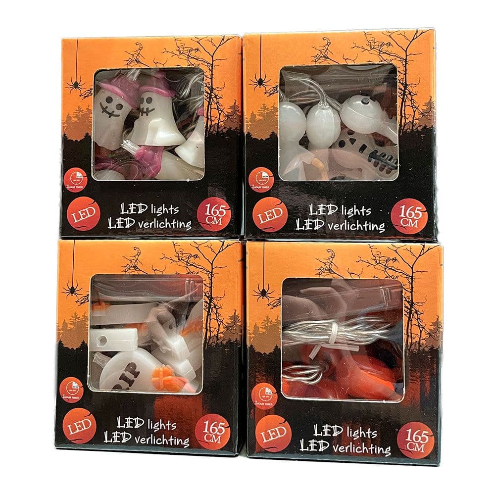 GUIRNALDA LED HALLOWEN, MODELOS VARIADOS, 165 cm