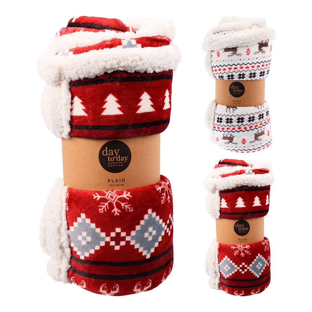 MANTA NAVIDEÑA, MODELOS VARIADOS, 130 x 160 cm