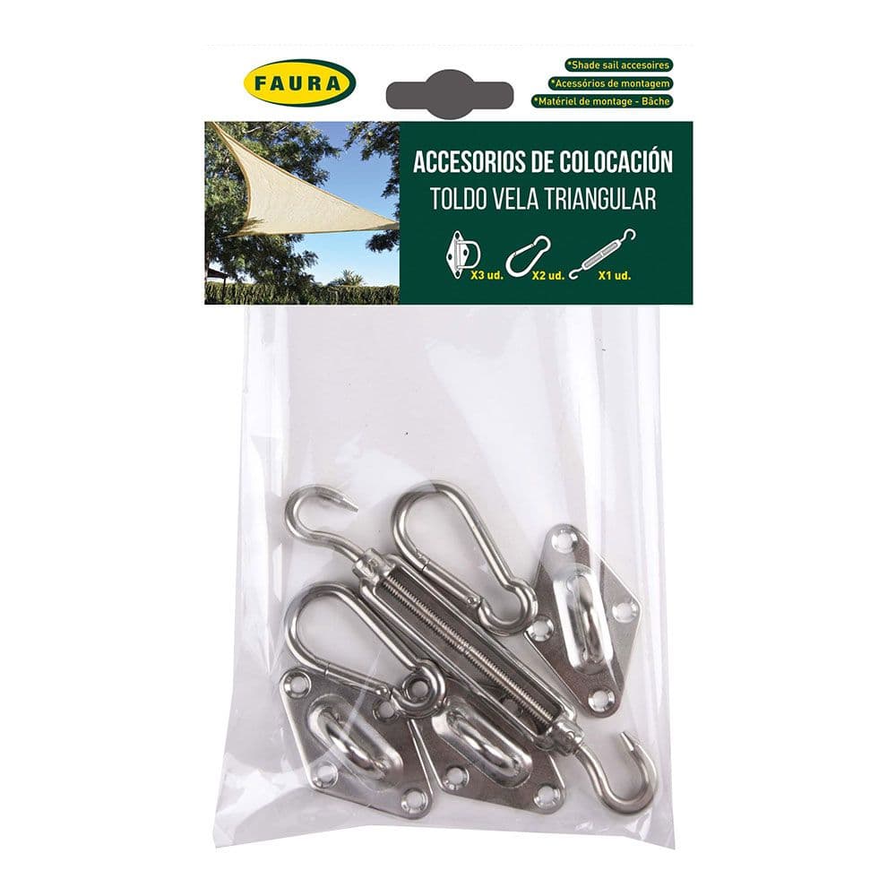 ACCESORIOS DE COLOCACIÓN, PARA TOLDO VELA TRIANGULAR