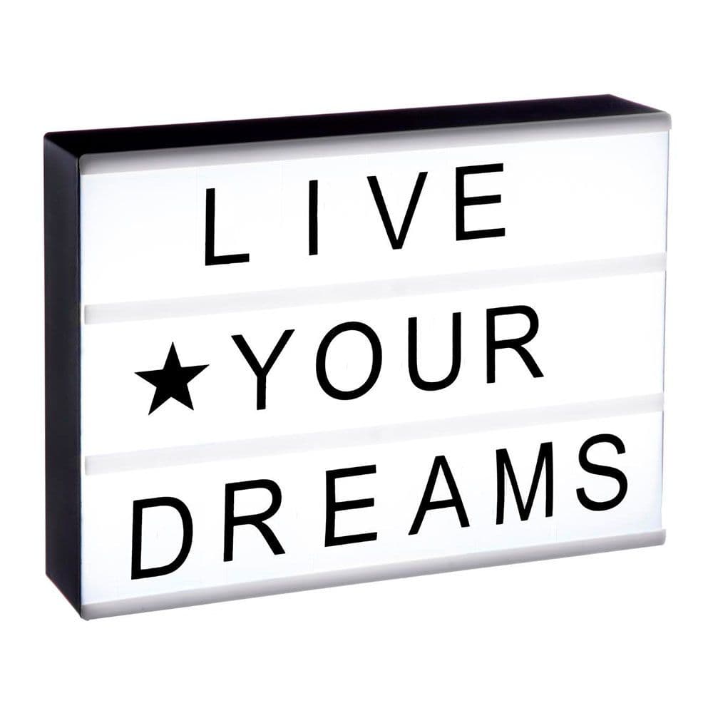 CAJA DE MENSAJES LUMINOSOS 30 x 22 x5.5 cm A PILAS