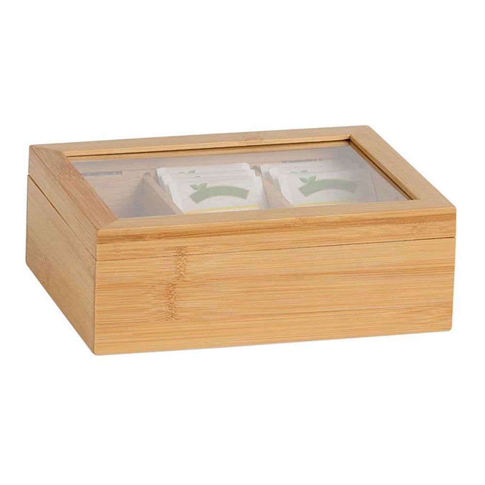 CAJA DE BAMBÚ PARA INFUSIONES 21 x 16 x 7,5 cm