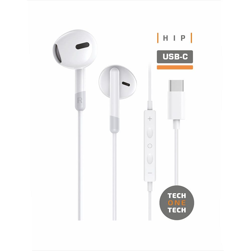 AURICULARES HIP CON USB-C BLANCOS