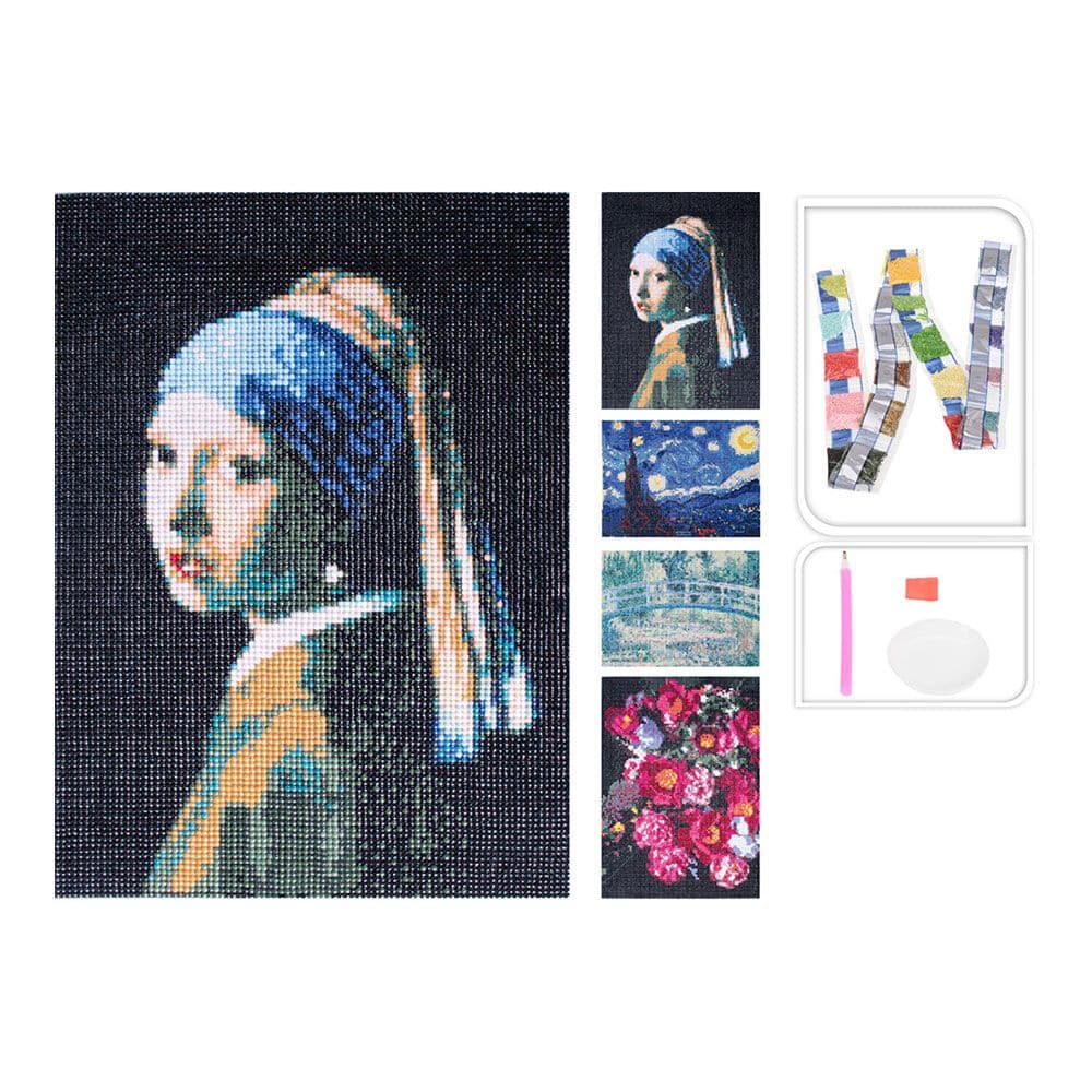 MANUALIDAD DE DIAMANTES DE PLÁSTICO, VARIOS MODELOS DE VIEJOS MAESTROS, 492100230, BASICS