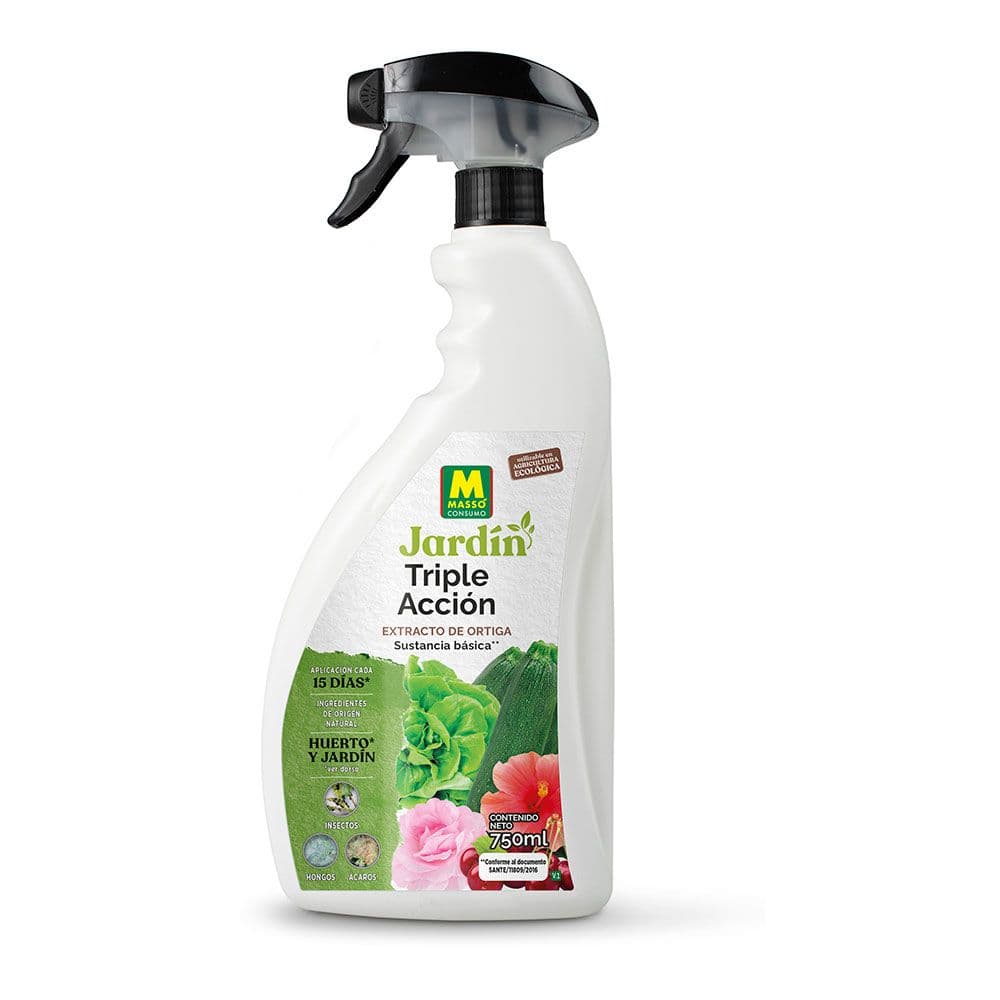 TRIPLE ACCIÓN INSECTICIDA, FUNGICIDA Y ACARICIDA PISTOLA PULVERIZADORA 750 ml