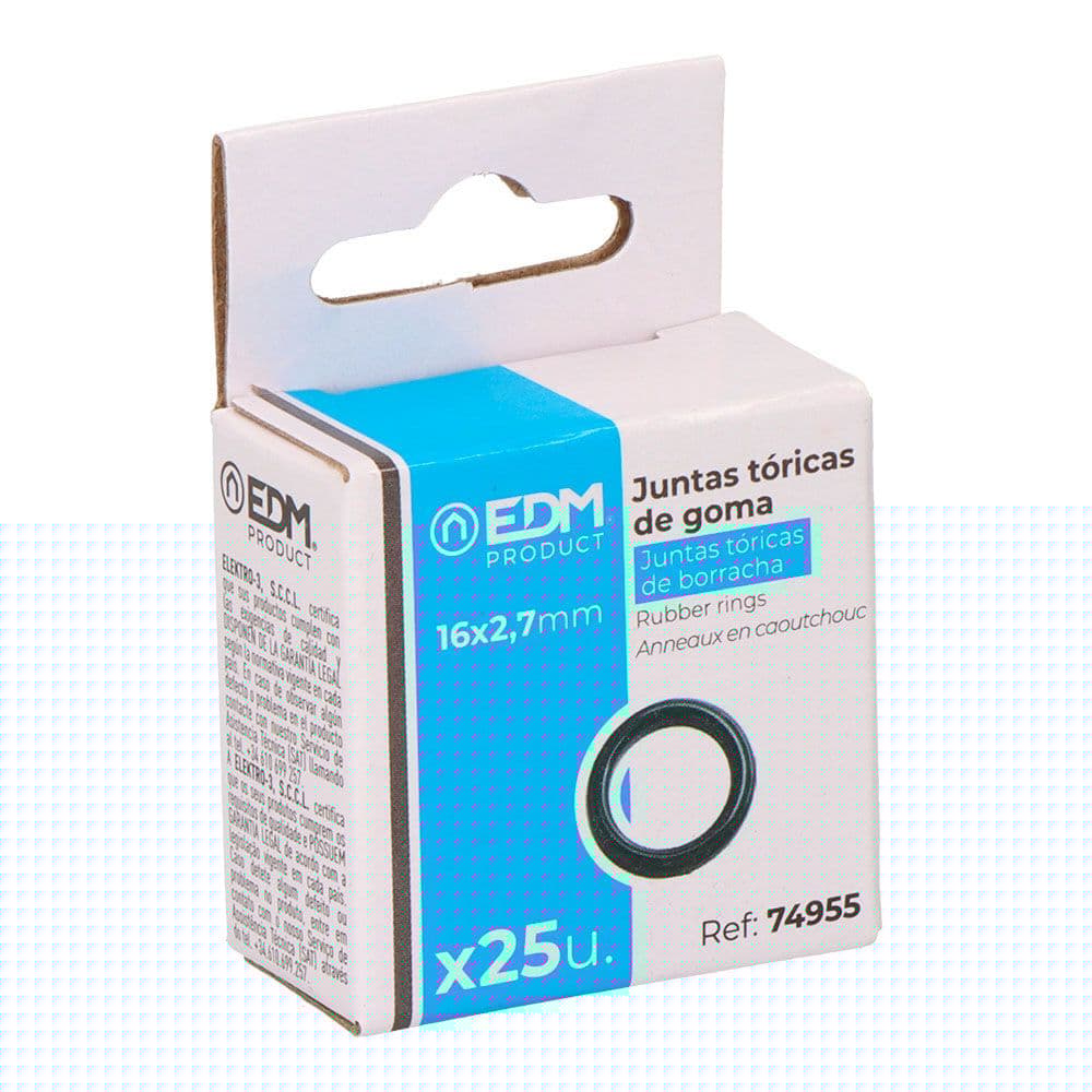 JUNTAS TÓRICAS DE GOMA (RECAMBIO CONEXIÓN RÁPIDA DE RIEGO), 25 uds