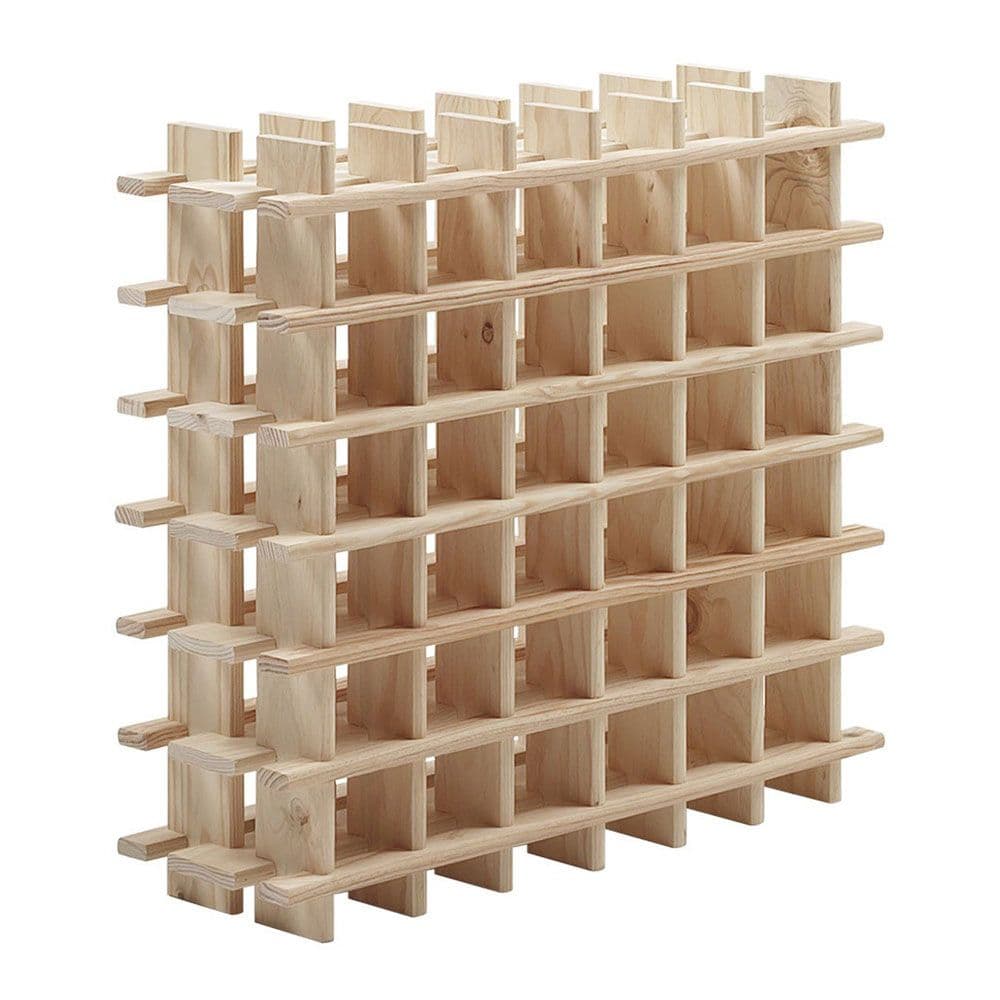 BOTELLERO DE PINO MACIZO EVOLUTIVO RIOJA PARA 36 BOTELLAS 75 x 22 x 75 cm