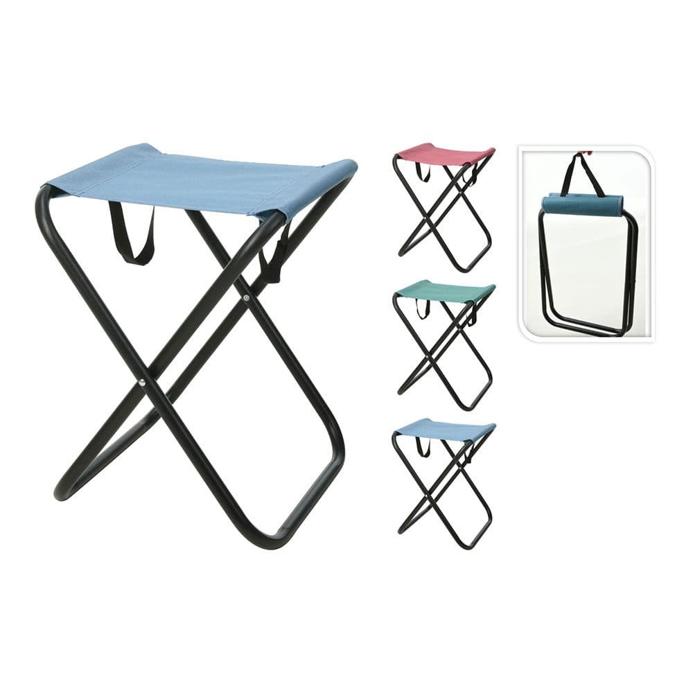 TABURETE DE CAMPING PLEGABLE COLORES SURTIDOS
