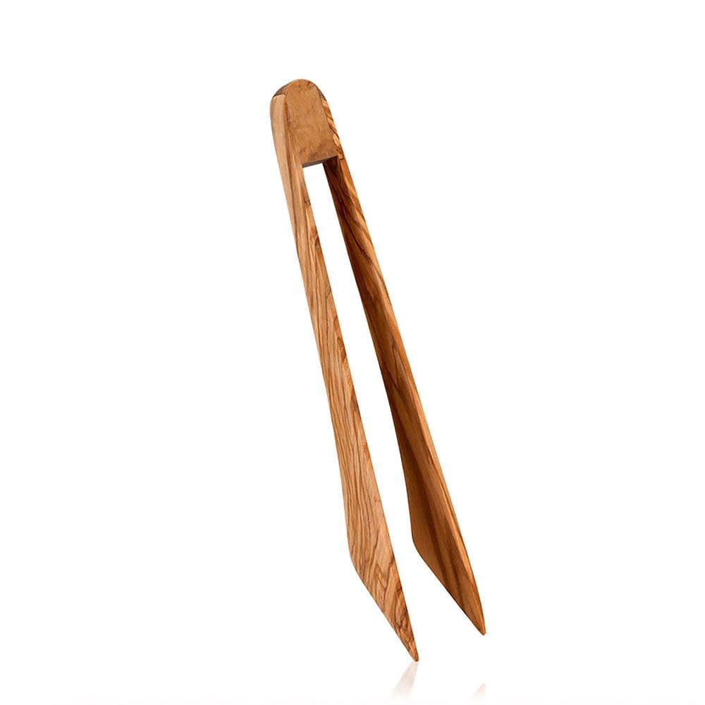 PINZA PARA SERVIR DE MADERA DE OLIVO 30 cm