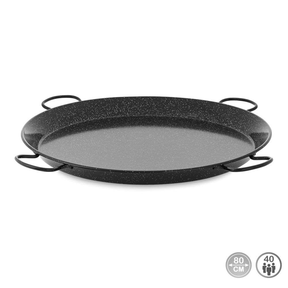 PAELLERA VALENCIANA DE ACERO ESMALTADO Ø80cm (40 PERSONAS)
