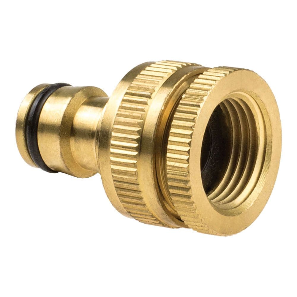CONECTOR ROSCADO HEMBRA DE LATÓN BRASS 6 bar, ½ pulg - ¾ pulg, BLISTER