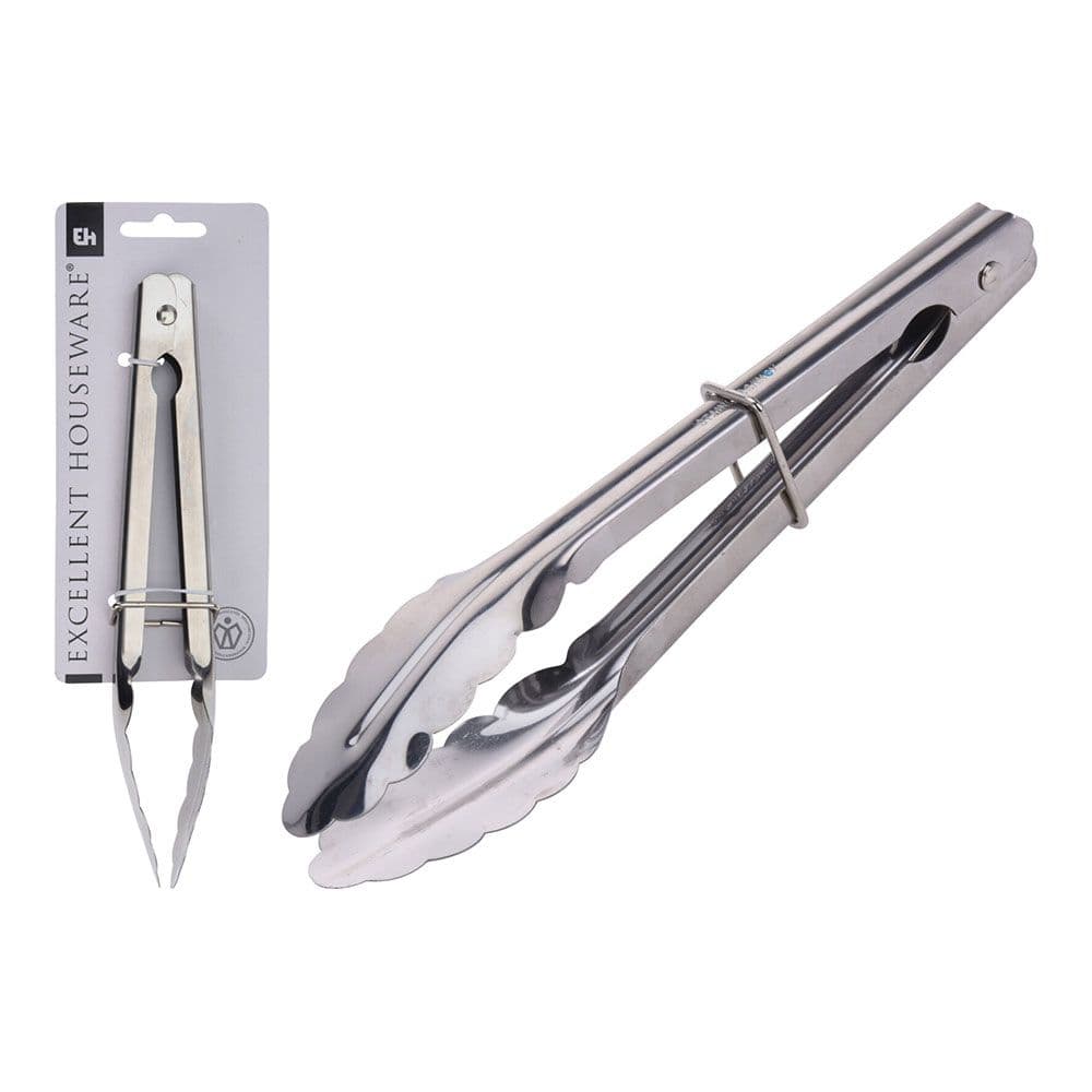 PINZAS DE ACERO INOXIDABLE CON ANILLA AJUSTABLE 24 cm