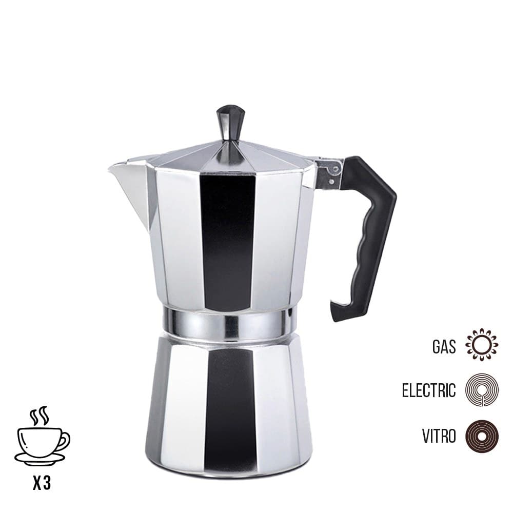 CAFETERA DE ALUMINIO 3 TAZAS