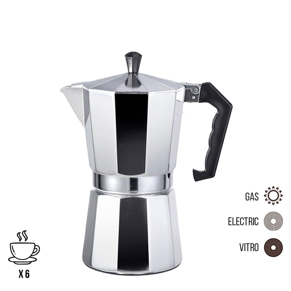 CAFETERA DE ALUMINIO 6 TAZAS