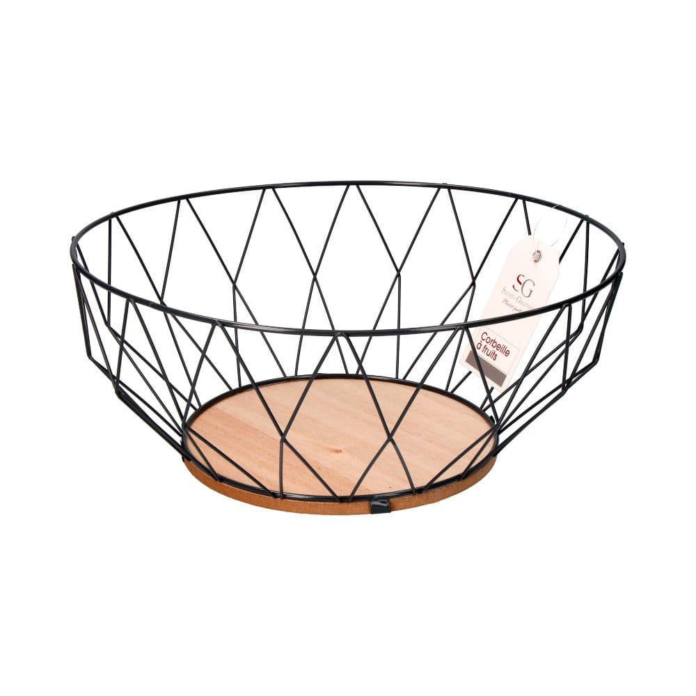 FRUTERO METÁLICO BALTIK GRIS Ø28 cm