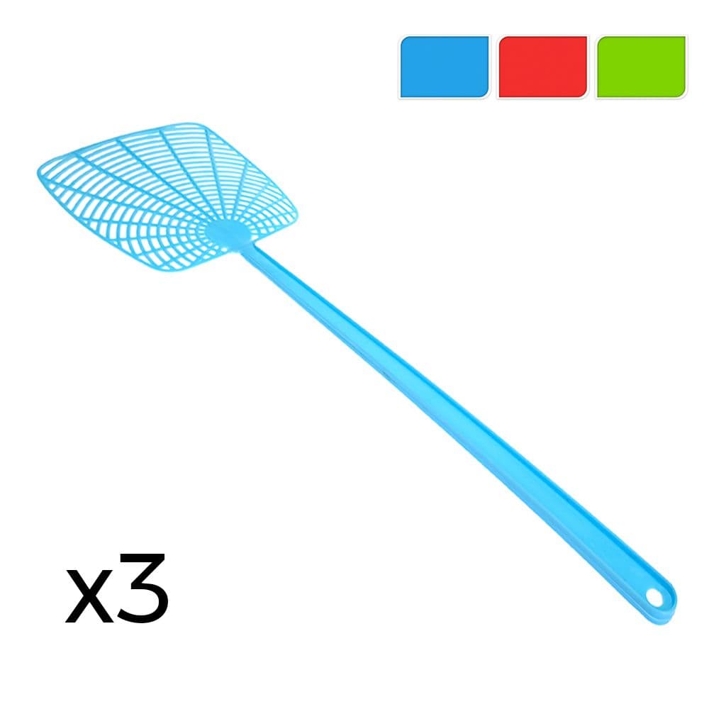 PALAS MATAMOSCAS COLORES SURTIDOS, 3 uds