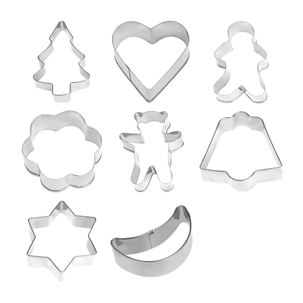 MOLDES CORTADORES PARA GALLETAS MODELOS SURTIDOS 8 uds