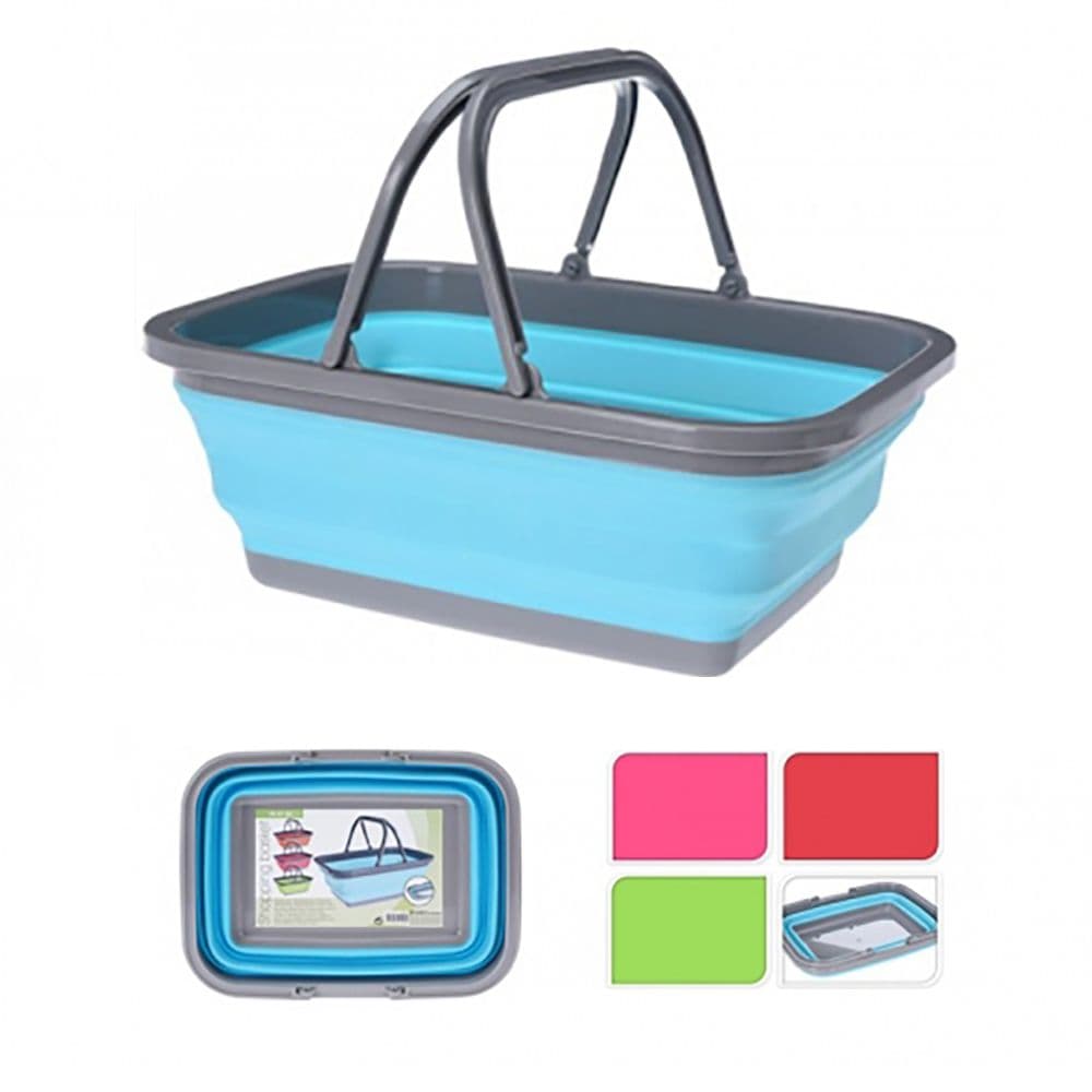 CESTO PARA LA ROPA CON ASAS PLEGABLE COLORES VARIADOS