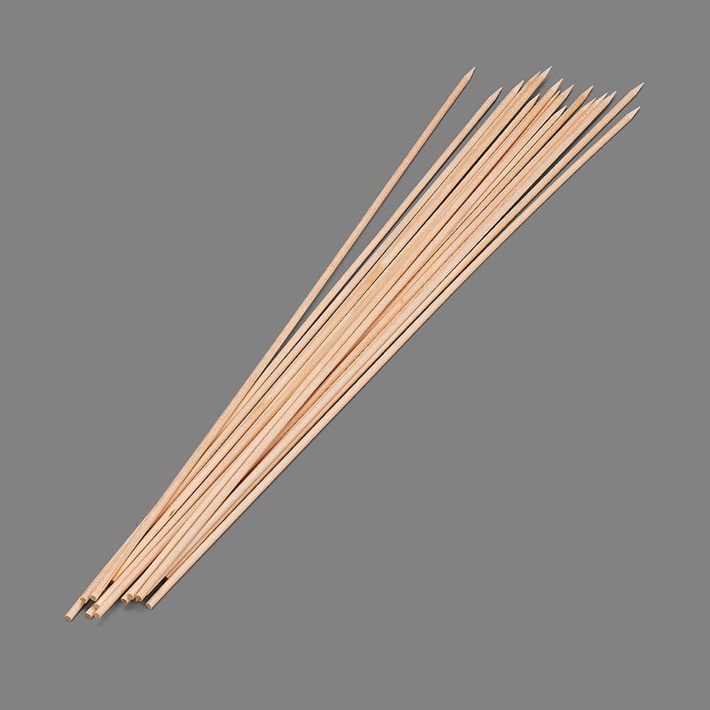 PINCHOS DE MADERA HIGIÉNICOS 2 x 300 mm, BLISTER 100 uds