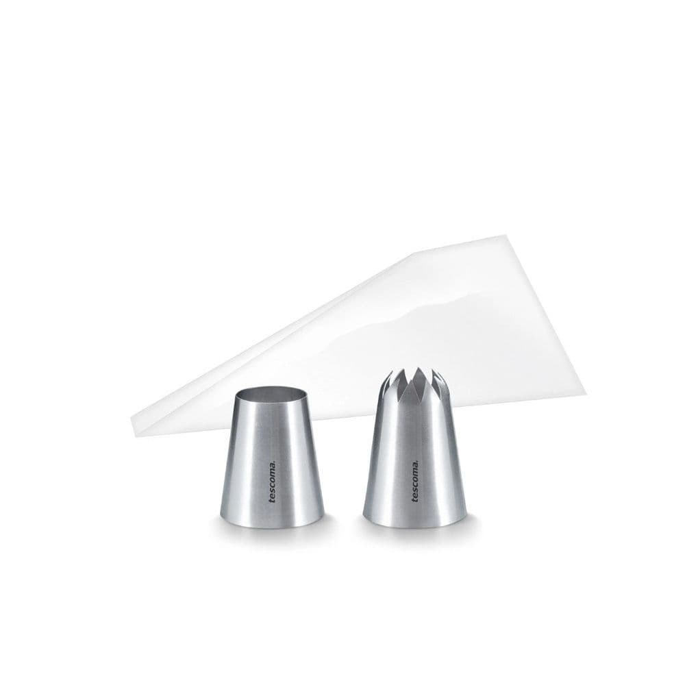 KIT CROQUETAS GRANDCHEF CON 10 BOLSAS Y 2 BOQUILLAS