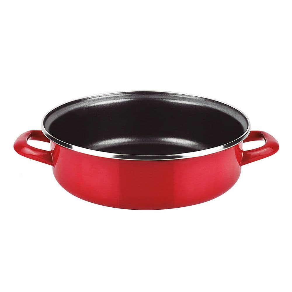 TARTERA ACERO ESMALTADO AISI 430 OPTIMAX ROJA Ø26cm