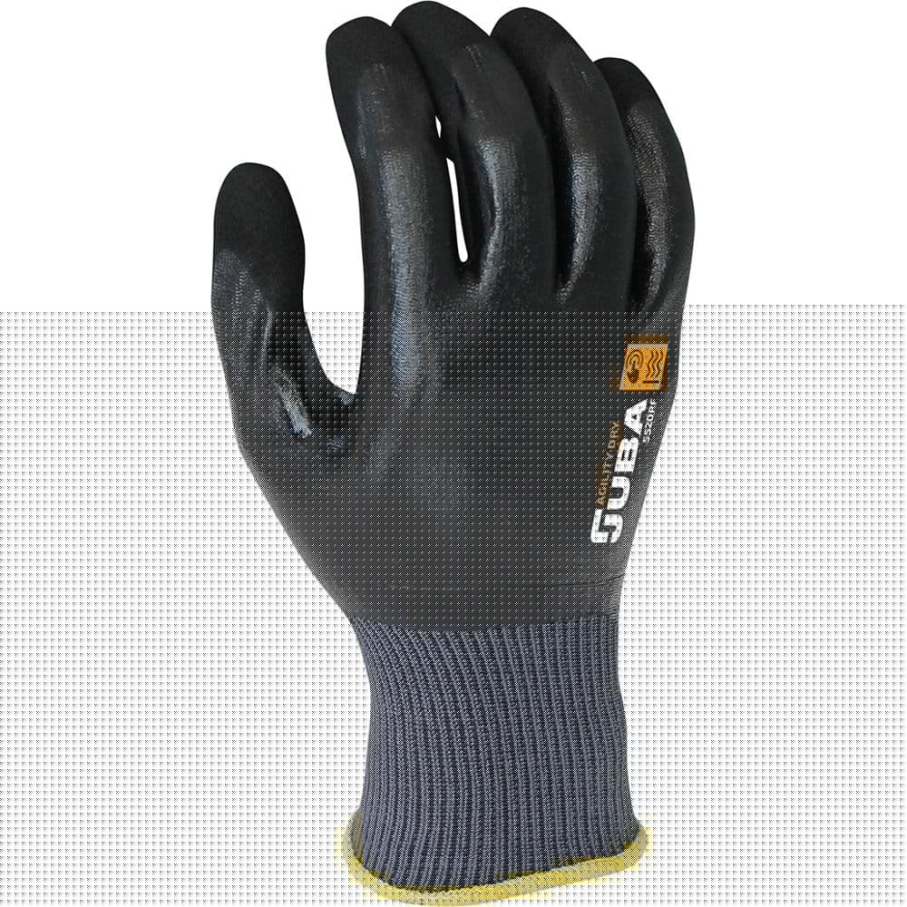 GUANTE NAILON RECUBIERTO TOTAL NITRILO, NEGRO, T-11