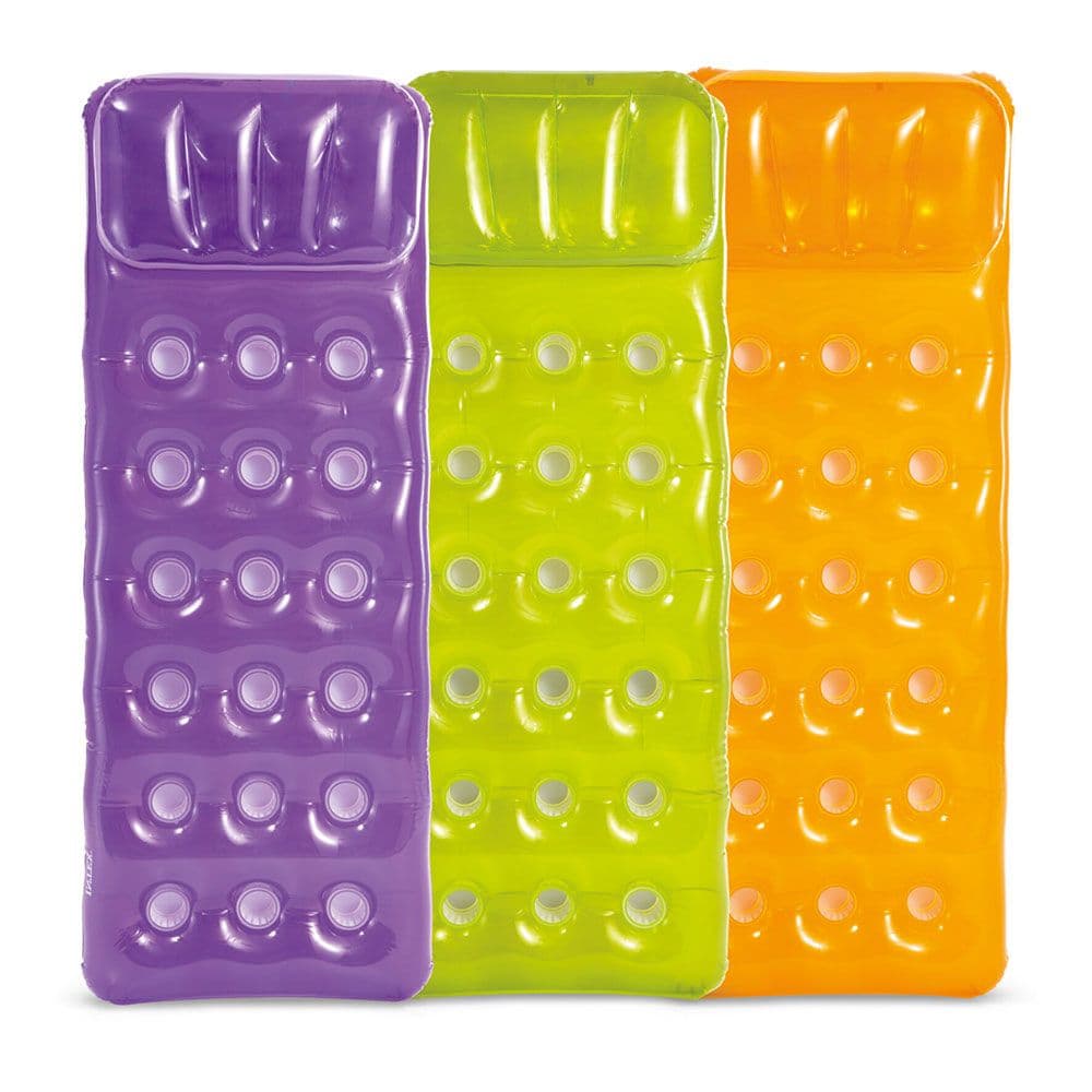 HINCHABLE CON REPOSACABEZA COLORES SURTIDOS 188 x 71 cm