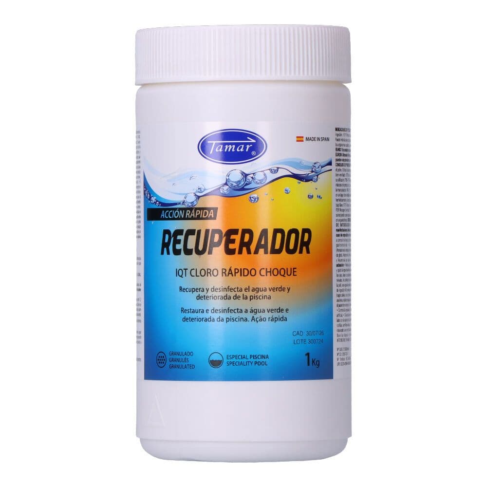 RECUPERADOR, CLORO DE ACCIÓN RÁPIDA DE CHOQUE, GRANULADO, BOTE 1 kg