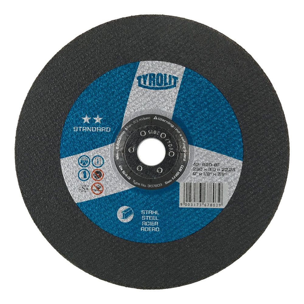 DISCO CORTE ABOMBADO ACERO Ø230 x 3,0 x 22,23 mm A30-S-BF