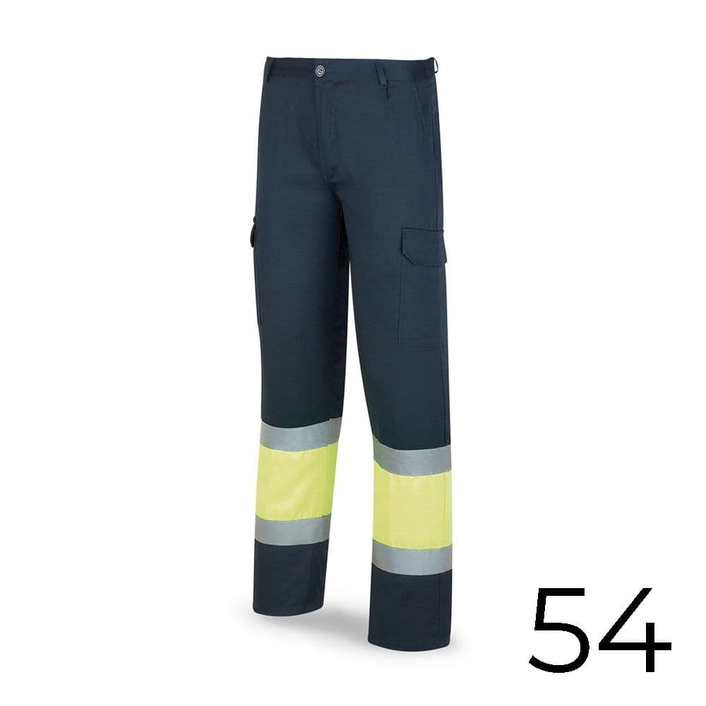 PANTALON POLIESTER/ALGODÓN BICOLOR ALTA VISIBILIDAD AZUL/AMARILLO TALLA 54 388PFXYFA/54