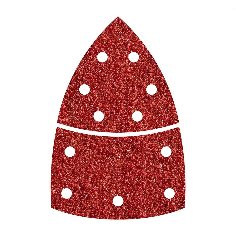 HOJAS DE LIJAR ADHESIVAS DE CORINDÓN PERFORADAS TRIANGULAR, GRANO 120, PACK 10 uds