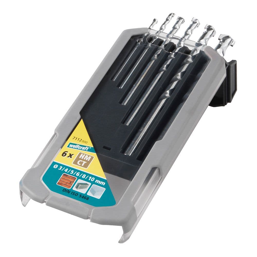 BROCAS PARA PIEDRA, JUEGO DE 6 PIEZAS, Ø3,00 - Ø10,00 mm