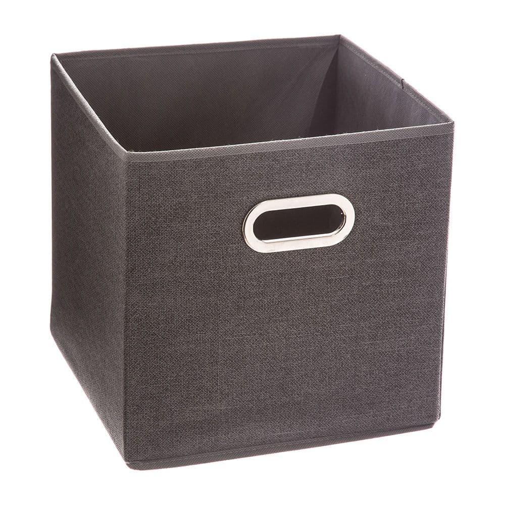 CAJA ORGANIZADORA COLOR GRIS OSCURO PARA ESTANTERIA 31 x 31 cm