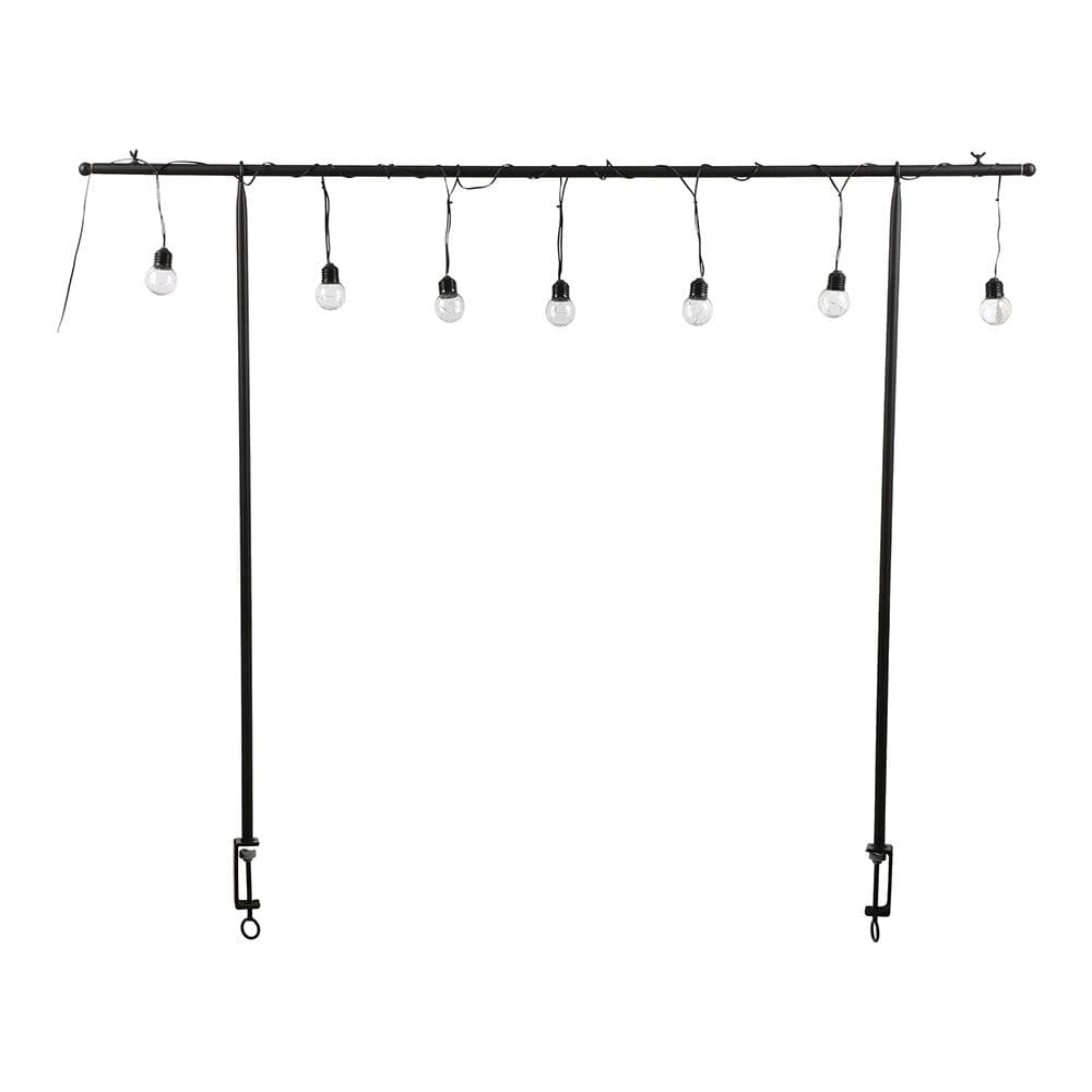 GUIRNALDA SOLAR CON SOPORTE PARA MESA CON 10 BOMBILLAS DE LED BLANCO CÁLIDO