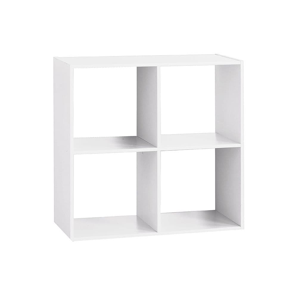 ESTANTERIA MADERA PARA 4 CAJAS ORGANIZADORAS BLANCO 67,6 x 32 x 67,6 cm