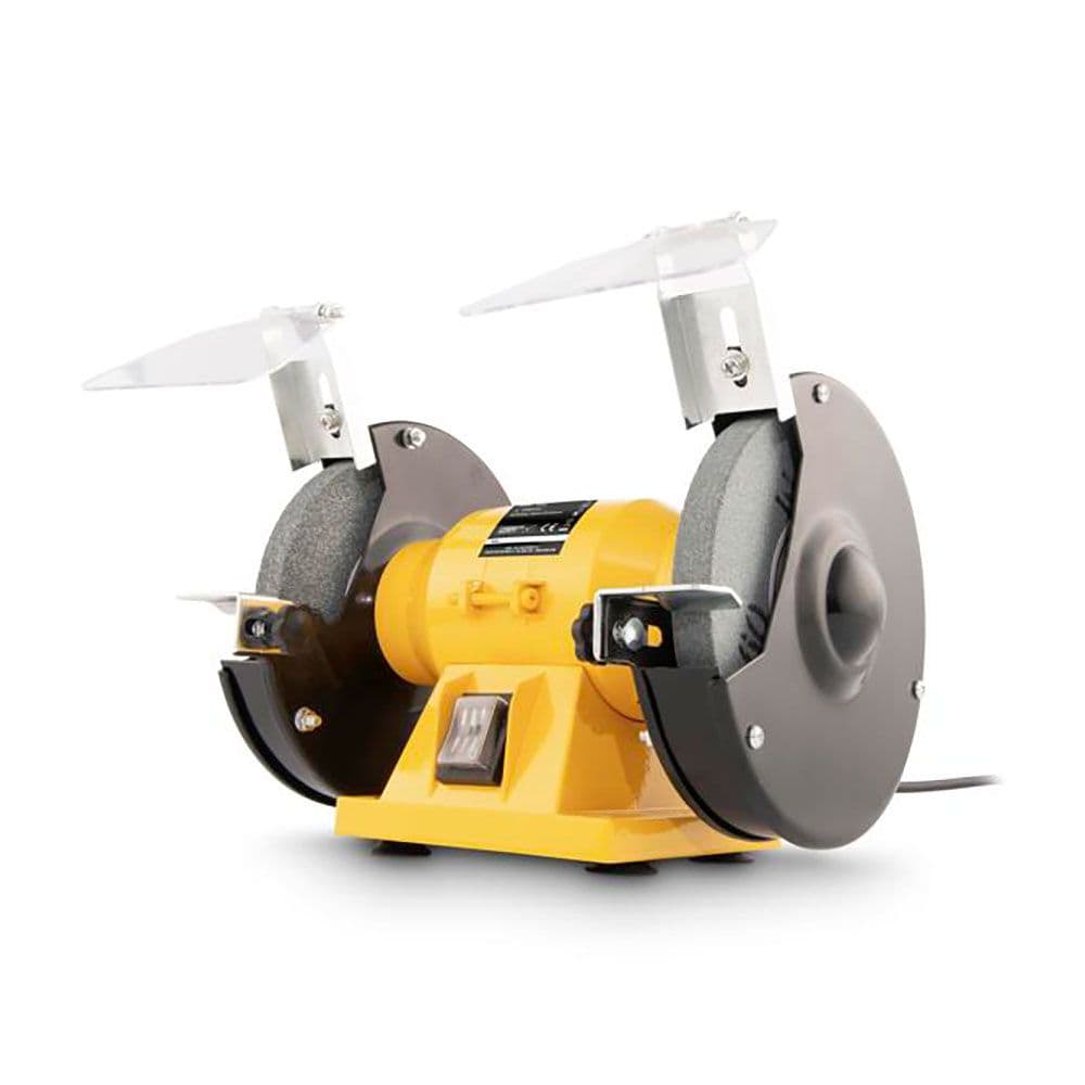 ESMERILADORA DE BANCO + 2 RUEDAS ABRASIVAS DE Ø150 mm, 150 W